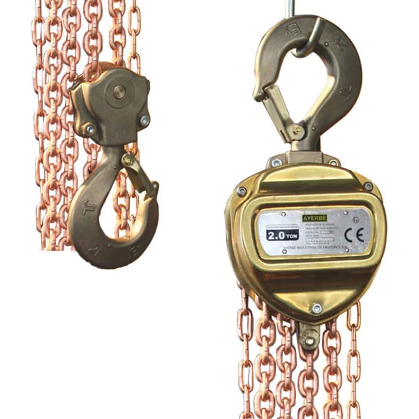 Palans à chaîne ATEX anti-étincelle - 1000kg à 3000kg