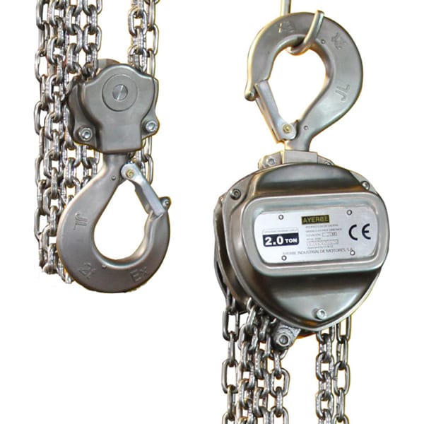 Palans à chaîne inox - 1000kg à 3000kg