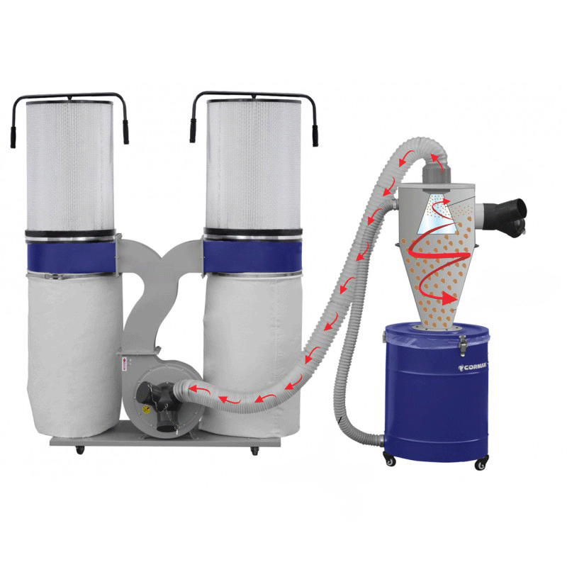 Séparateur cyclone pour aspirateur à copeaux Cormak C118 - Image 3