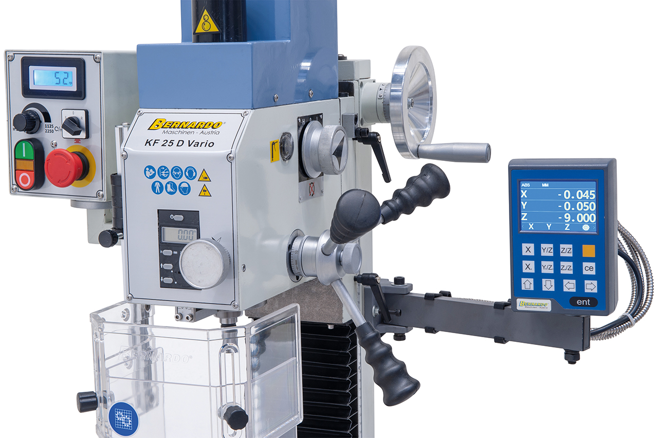 Perceuse fraiseuse taraudeuse Bernardo KF 25 D Vario avec visu dynamique 2 axes - Image 8
