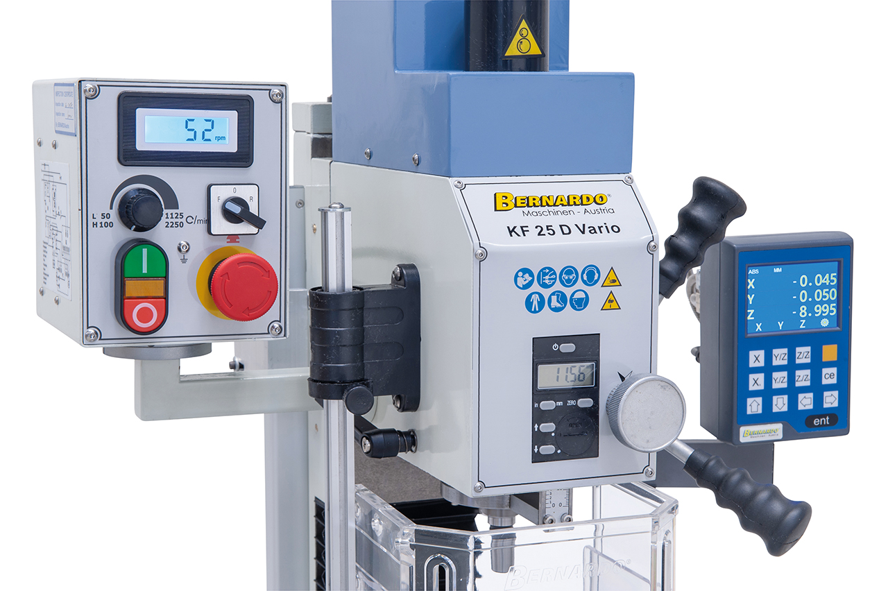 Perceuse fraiseuse taraudeuse Bernardo KF 25 D Vario avec visu dynamique 2 axes - Image 4