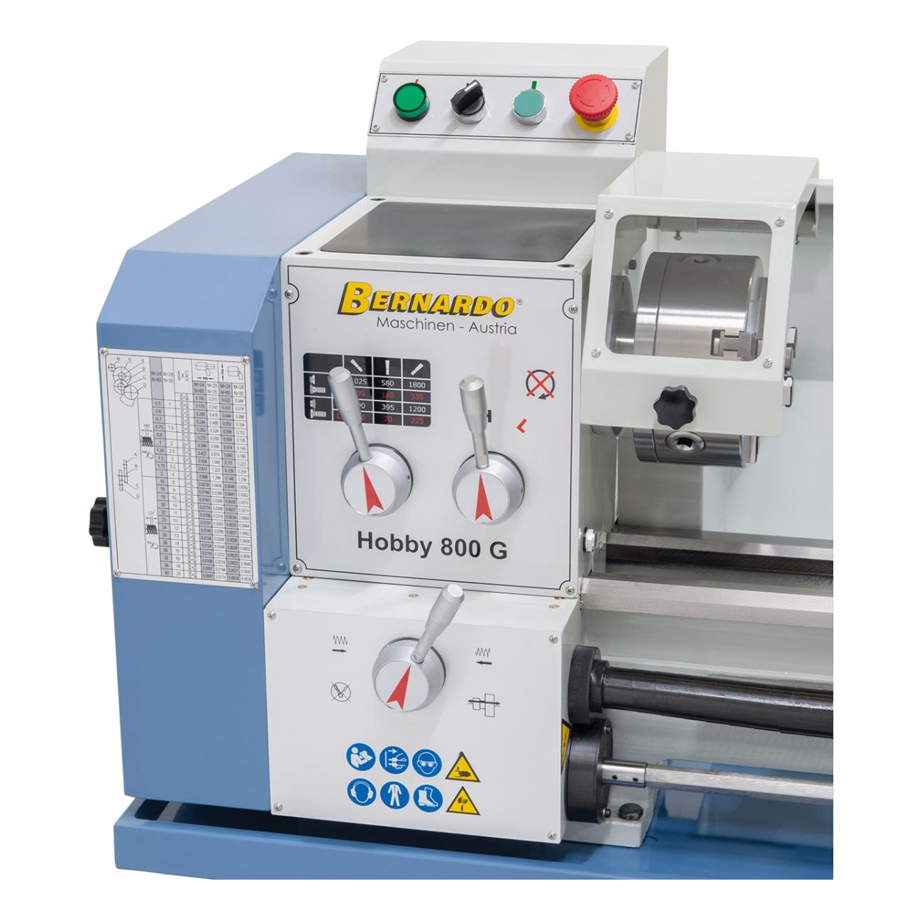 Tour universel digital Bernardo Hobby 800 G avec DRO - 400V - Image 4