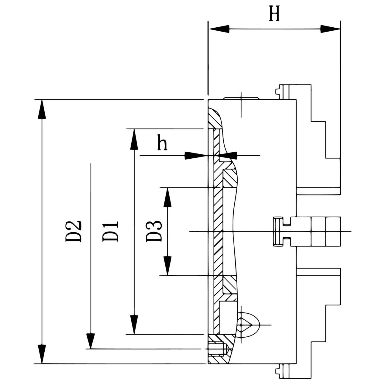 Mandrin 4 mors standard DK12-125 Bernardo - Image 2