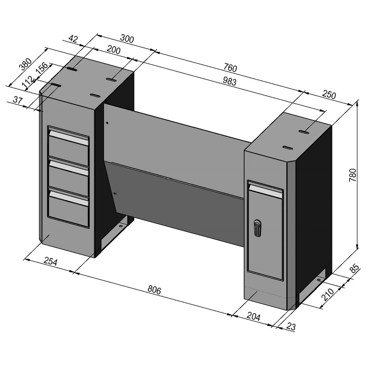 Socle modèle Deluxe pour Profi 750 Vario - Image 4