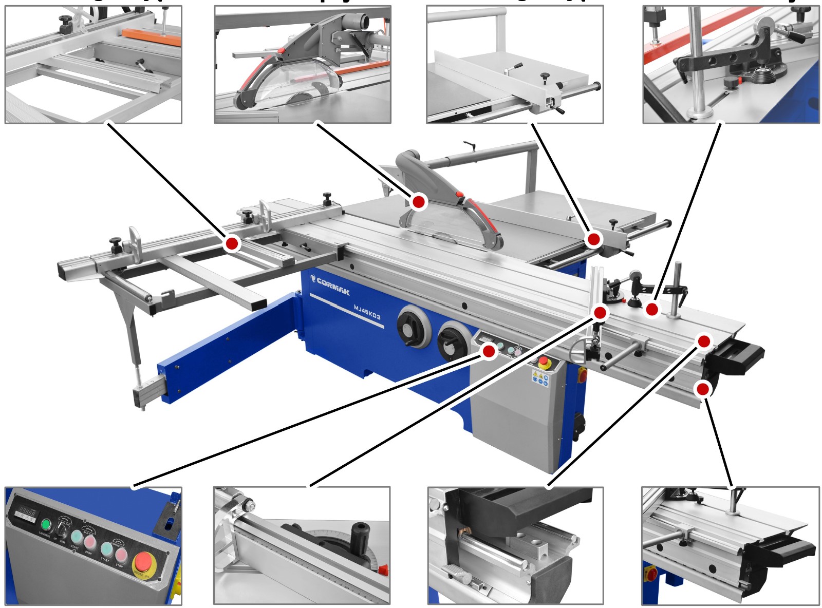 Scie à format Cormak MJ45-KD3 - 3200mm - Image 8