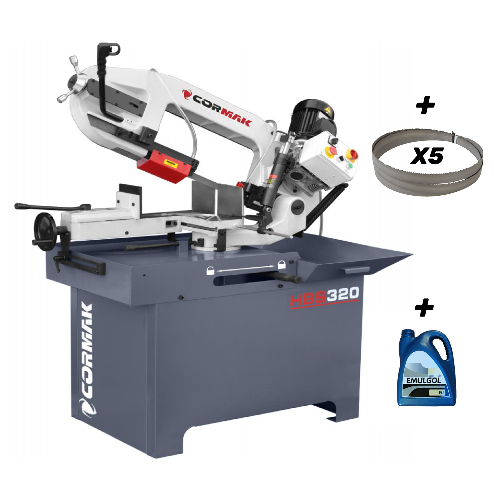 Pack Scie à ruban Cormak HBS320 + Lames & Lubrifiant