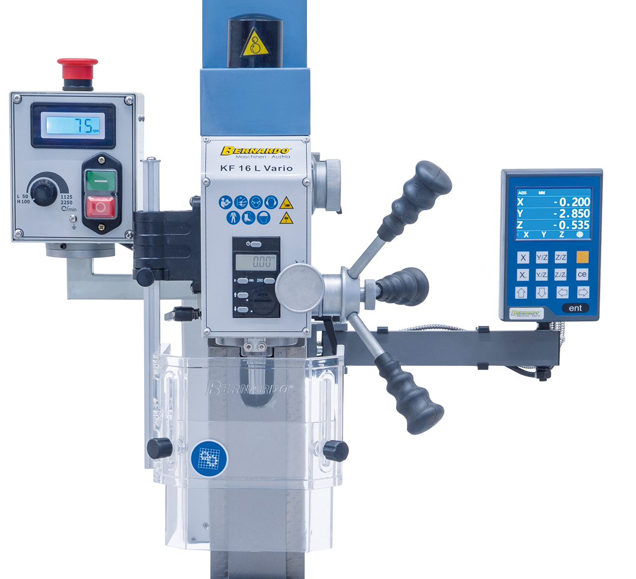 Perceuse fraiseuse Bernardo KF 16 L Vario avec indicateur digital 3 axes DT 40 - Image 5