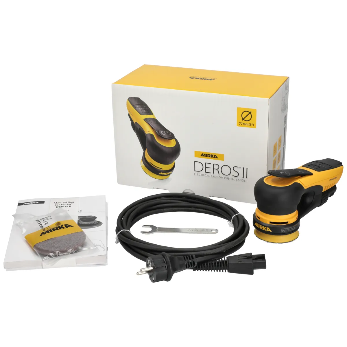 Ponceuse orbitale électrique Ø 77 mm exc. 2.5 mm- Mirka DEROS II 325CV - Image 4