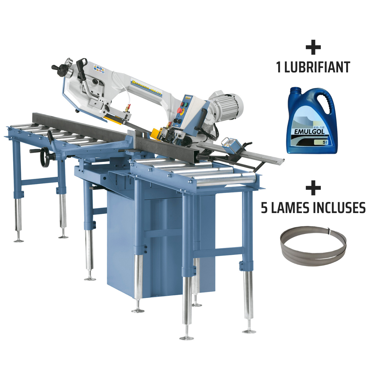 Pack Scie à ruban Bernardo MCB 270 + 2 convoyeurs + 5 lames & 1 lubrifiant - Image 2