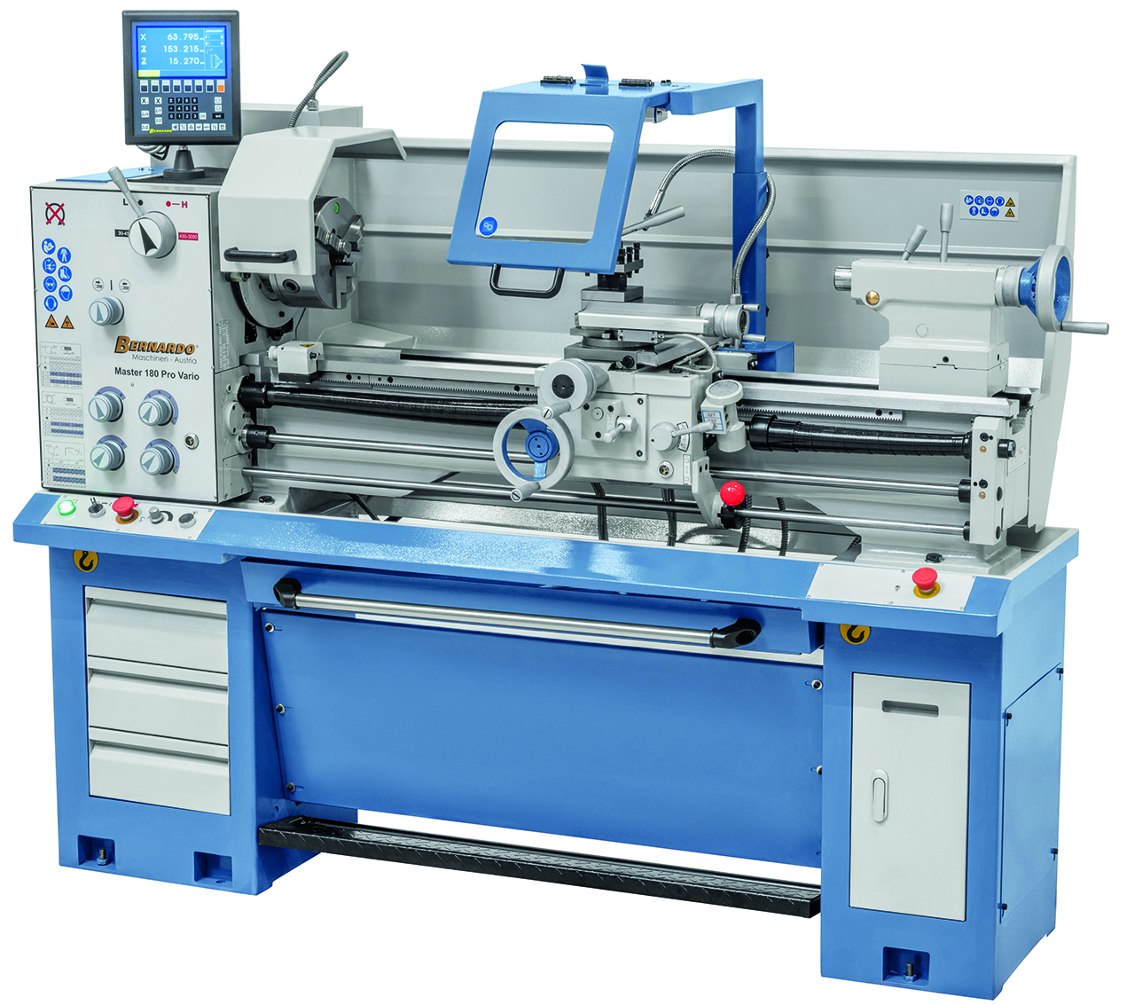 Tour à fileter et à charioter Bernardo Master 180 Pro Vario + indicateur digital